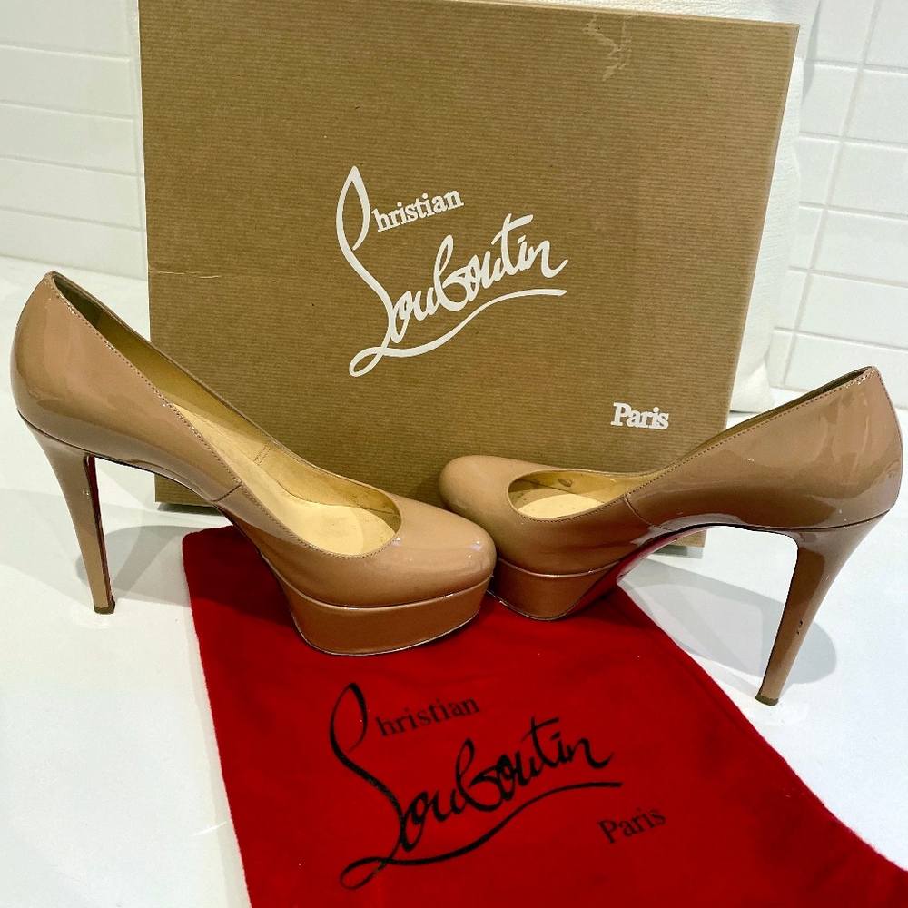 Christian Louboutin Bianca Nude Platform Pump
